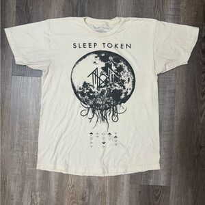Sleep Token Cream Graphic Band T-Shirt